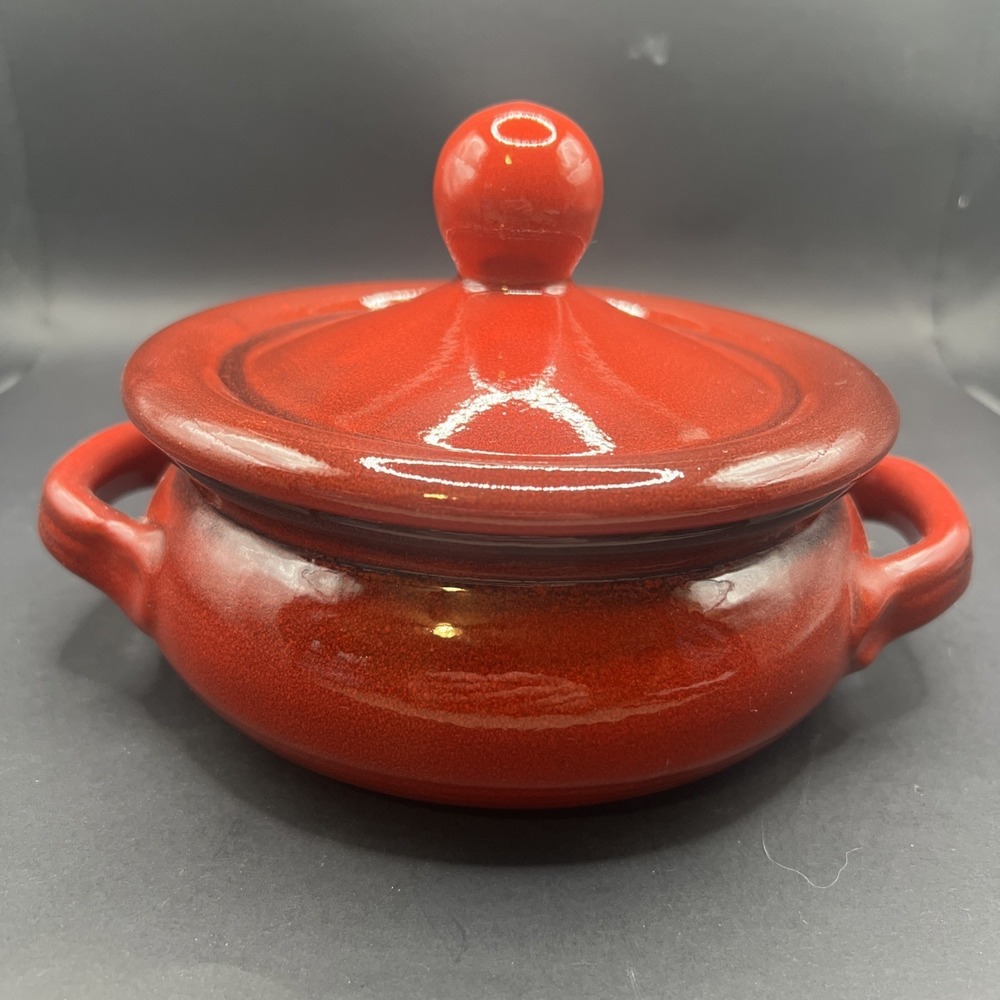 De Silva Terracotta Casserole Dish Lid Red‎ Italian Pottery Cookware Bowl Soup